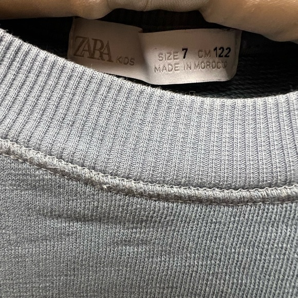 ZARA Kids Blue Star Graphic Sweatshirt – Size 7 (122 cm) - Picture 2 of 8